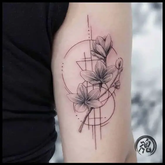 Beautiful flower tattoo