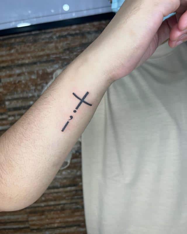 semicolon tattoo