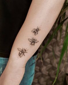 This contains an image of: 80+ Best Bee Tattoo Designs You’ll Fall in Love with