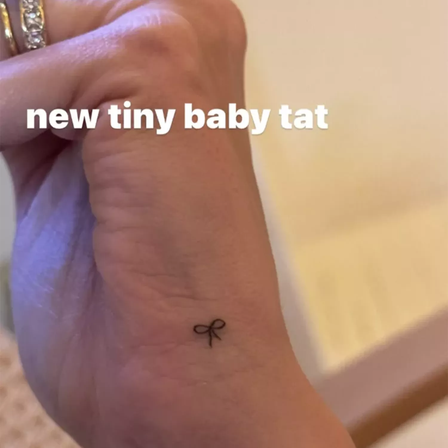 Hailey Bieber's bow tattoo