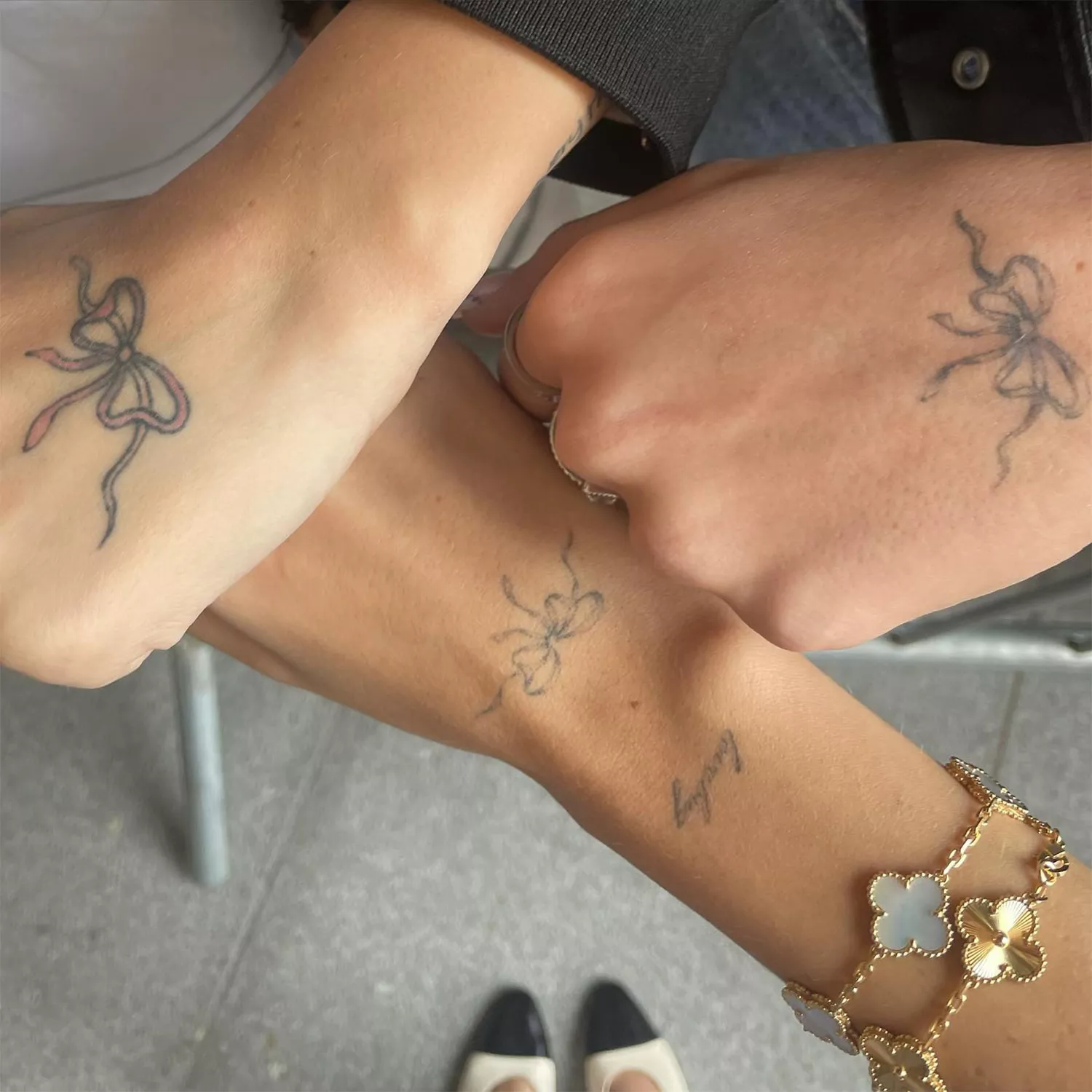 three bow tattoos