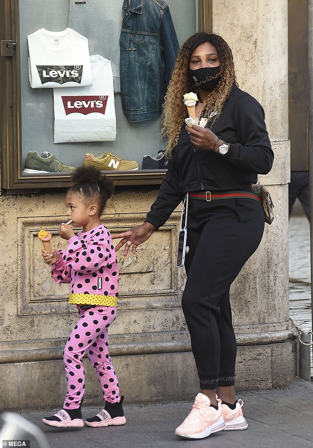 Serena Williams Daughter Olympia Wear Black At Milan, 50% OFF