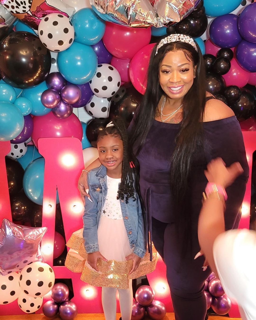 The glamorous surprise party was held for Gianna's seventh birthday