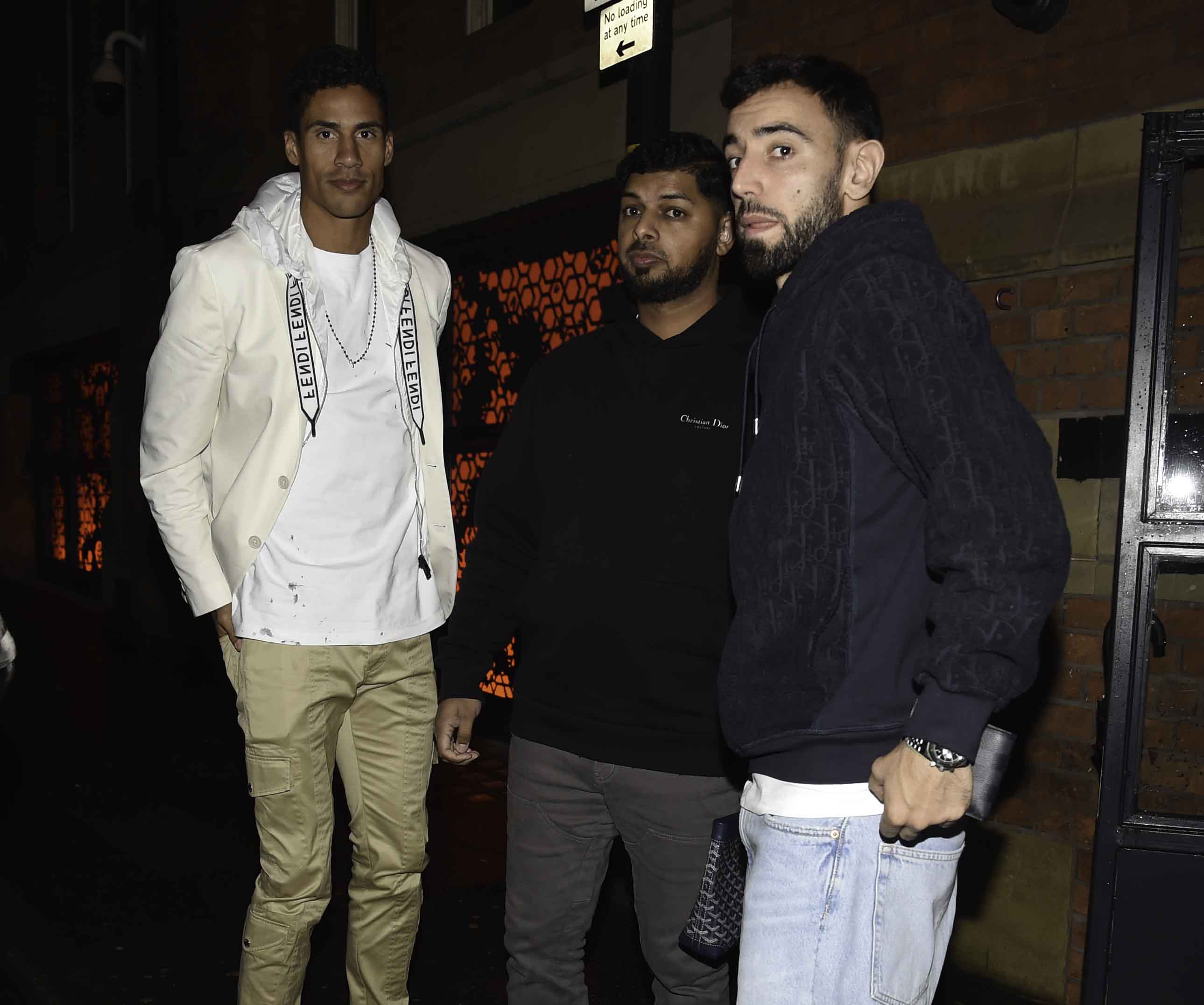 Matchwinner Bruno Fernandes was joined by Raphael Varane at MNKY HSE