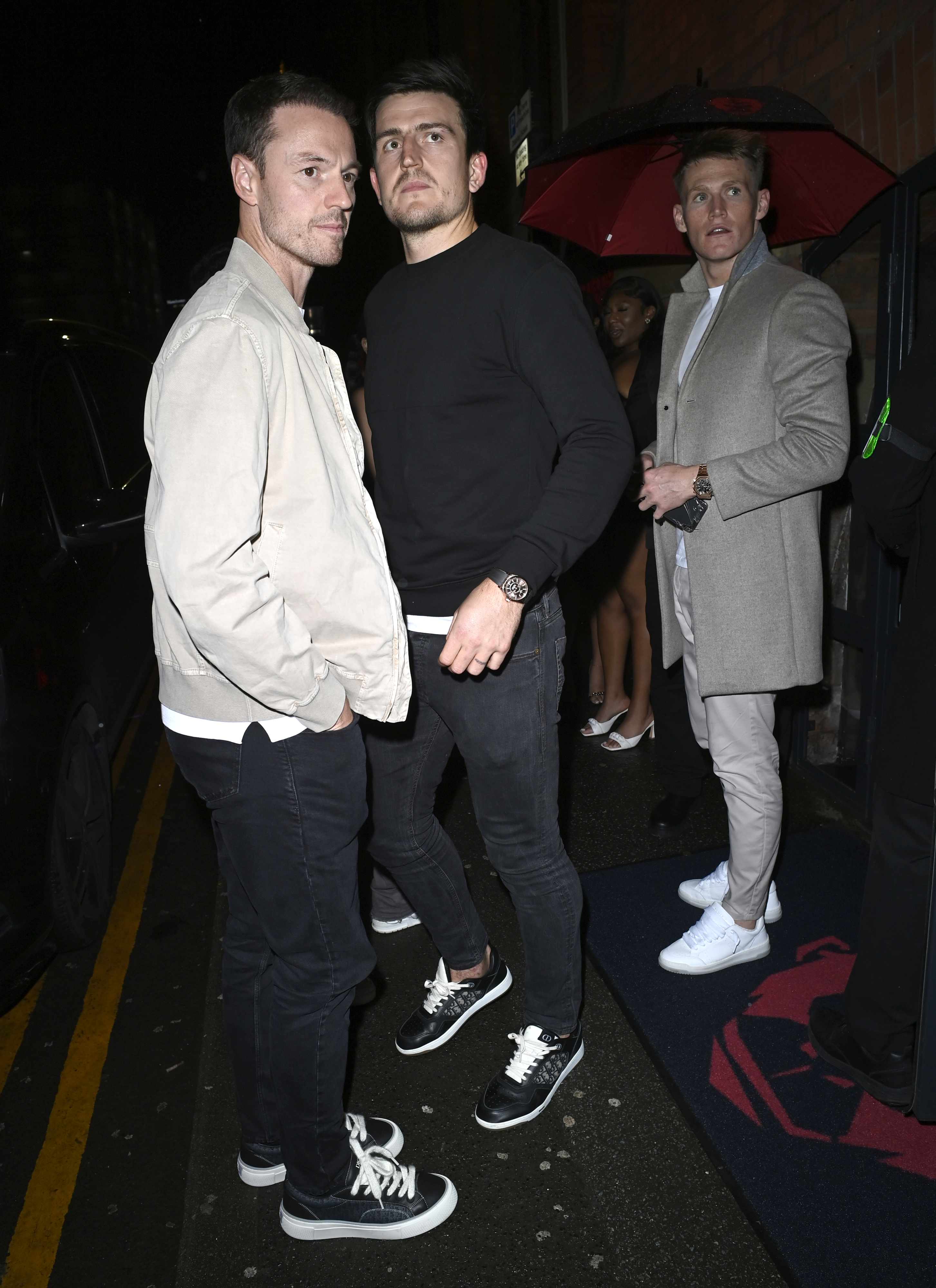 Defensive partners Jonny Evans and Harry Maguire were spotted with Scott McTominay