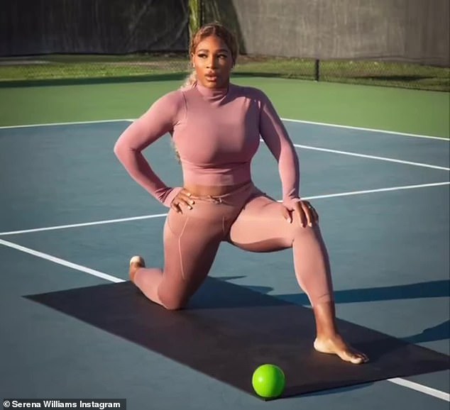 Serena Williams demonstrated her incredible flexibility an Instagram slideshow on Tuesday. Decked out in a muted pink workout gear, the iconic athlete, 42, showed off some yoga moves on a tennis court and her glamorous good looks all while doing so