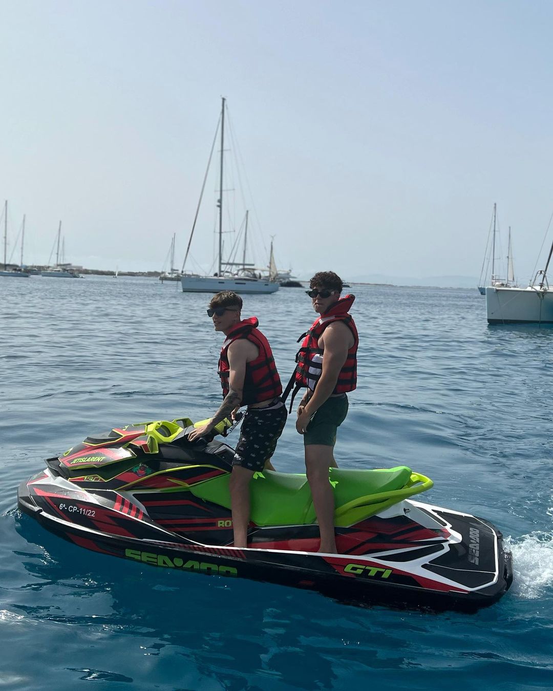 Alejandro Garnacho is enjoying some sun and jet ski rides with friends