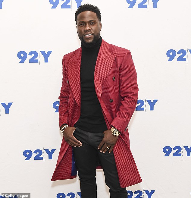 Sorry not sorry: Despite backlash, Kevin Hart defended the 'cowboys and indians' themed birthday he and wife Eniko threw for their son's first birthday on his Sirius XM radio show Wednesday; seen on November 15