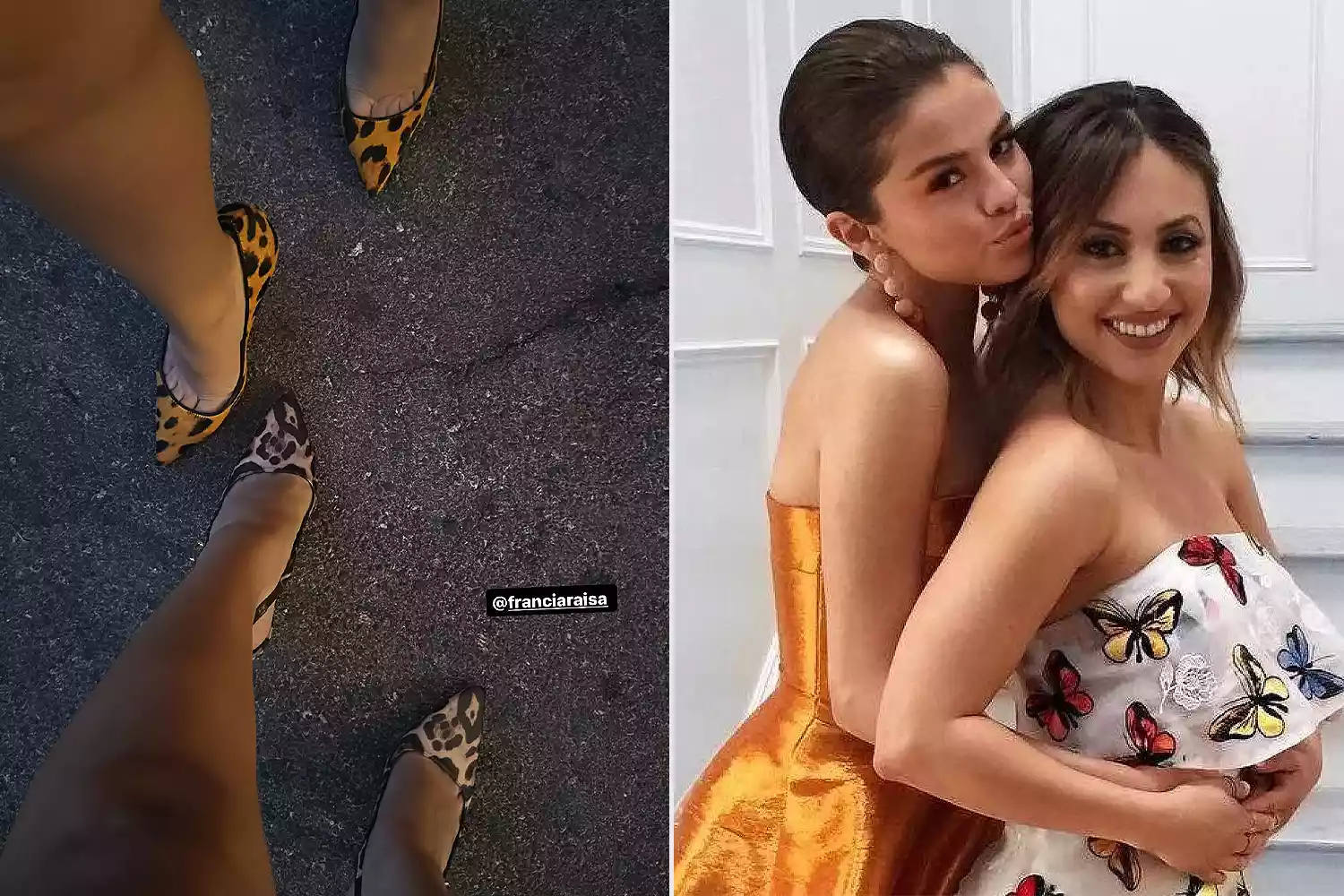 Selena Gomez and Francia Raisa Twin in Leopard Print on Night Out: 'No Beef, Just Salsa'