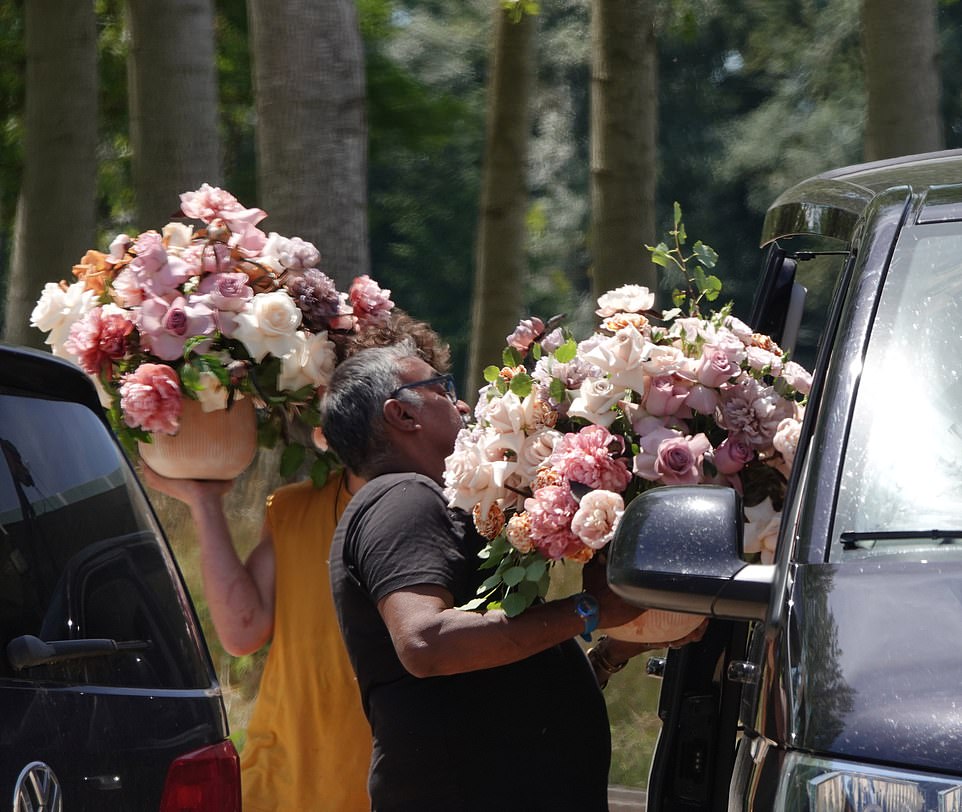 Arrival! Earlier in the day, last minute preparations began for the England defender's nuptials as he finally prepared to tie the knot with his childhood sweetheart