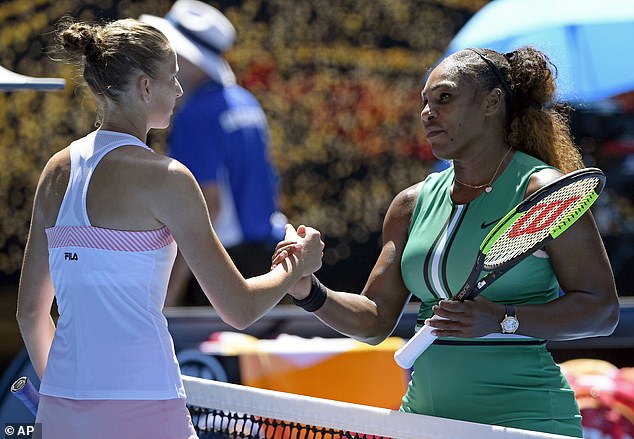 'She did get a little bit shaky in the end,' Pliskova said of Williams after the American rolled her ankle