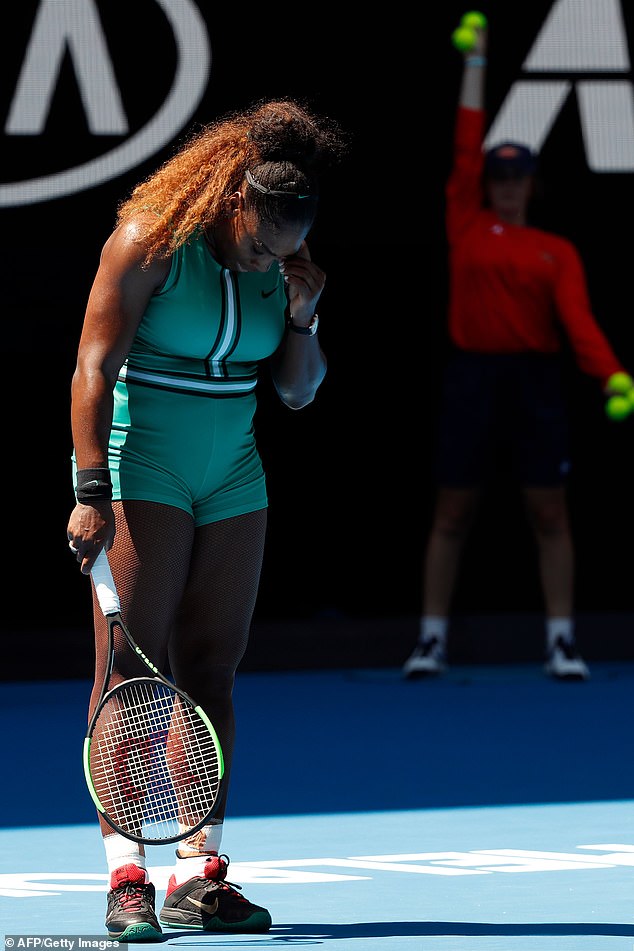 Pliskova looked to steal the second set after she broke William's (pictured) serve at 3-2, though Williams managed to bounce back to steal the set at 6-4