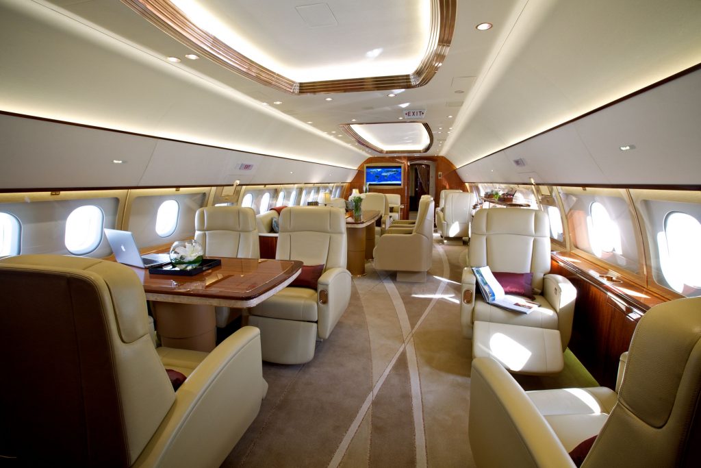 The Airbus ACJ319 is one of the most spacious private jets around