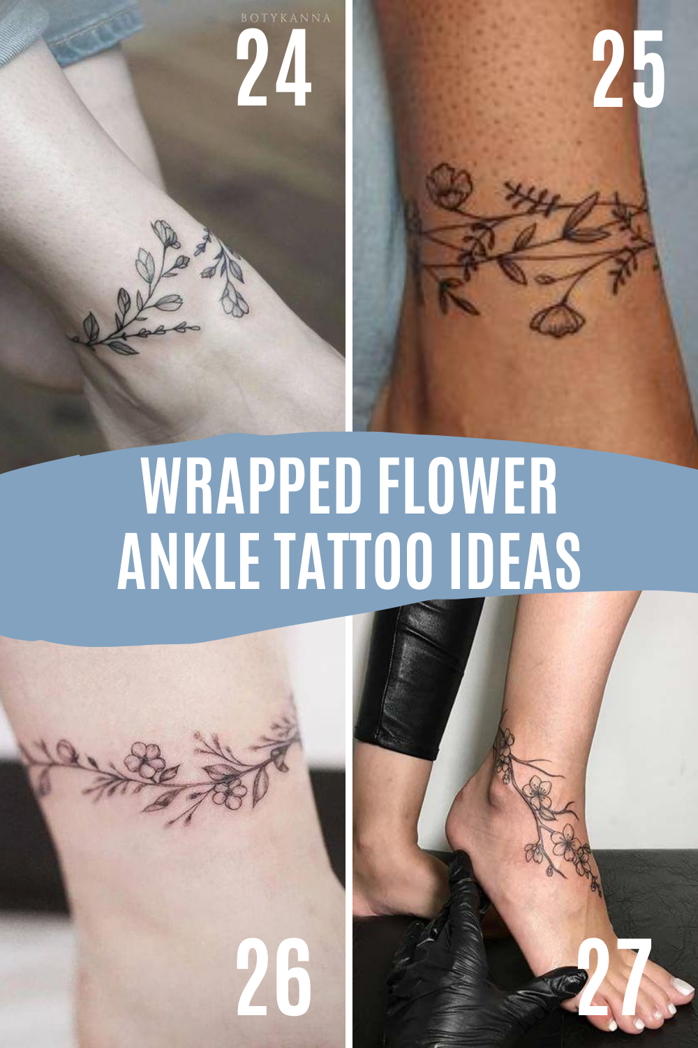 Wrapped Ankle Tattoos