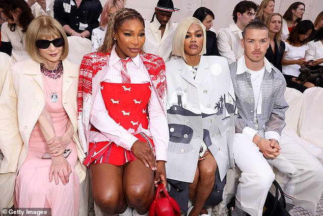 Serena and Anna looked in high spirits as they also sat next to Will Poulter and Teyana Taylor at the fall/winter show