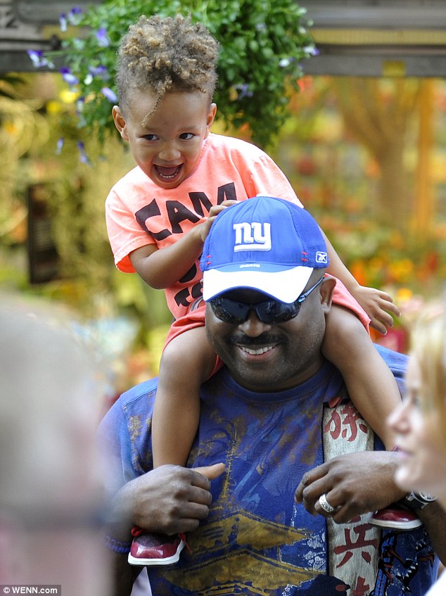 Fun with Grandpa! Little Egypt was having the time of his life with the best seat in the house