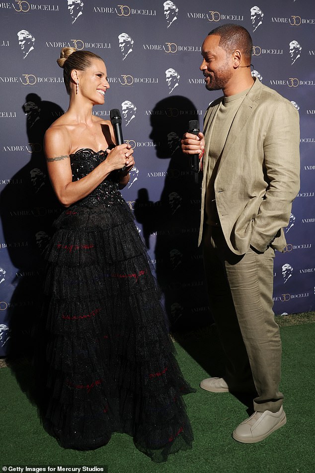 Will made a brief appearance on the red carpet, when he was seen chatting with Michelle Hunziker