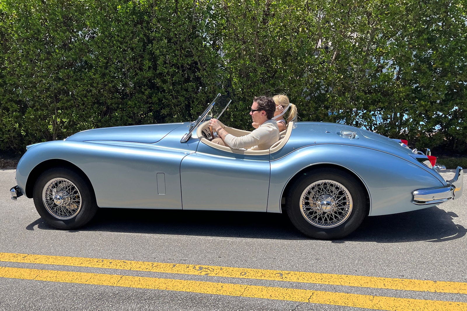 This Jaguar XK140 Lunaz was the most electric thing about the Beckham Peltz  wedding | British GQ