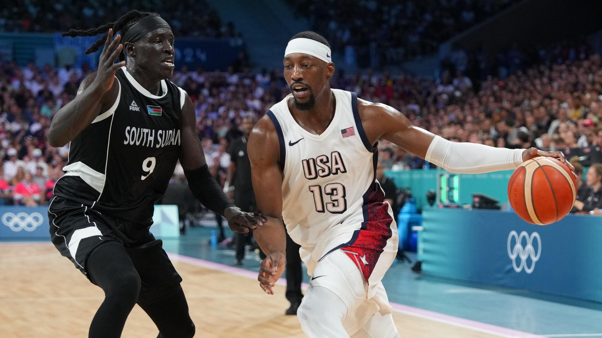 USA vs. South Sudan final score, results: Bam Adebayo's two-way dominance  secures spot in Olympic quarterfinals | Sporting News