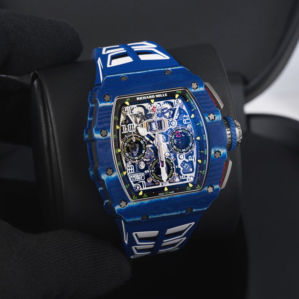 Richard Mille RM11-03, Jean Todt,  NTPT Blue & Black Carbon, Skeleton Dial, 50 mm