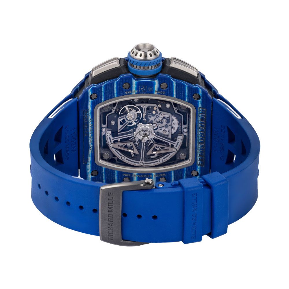 Richard Mille RM11-03, Jean Todt,  NTPT Blue & Black Carbon, Skeleton Dial, 50 mm