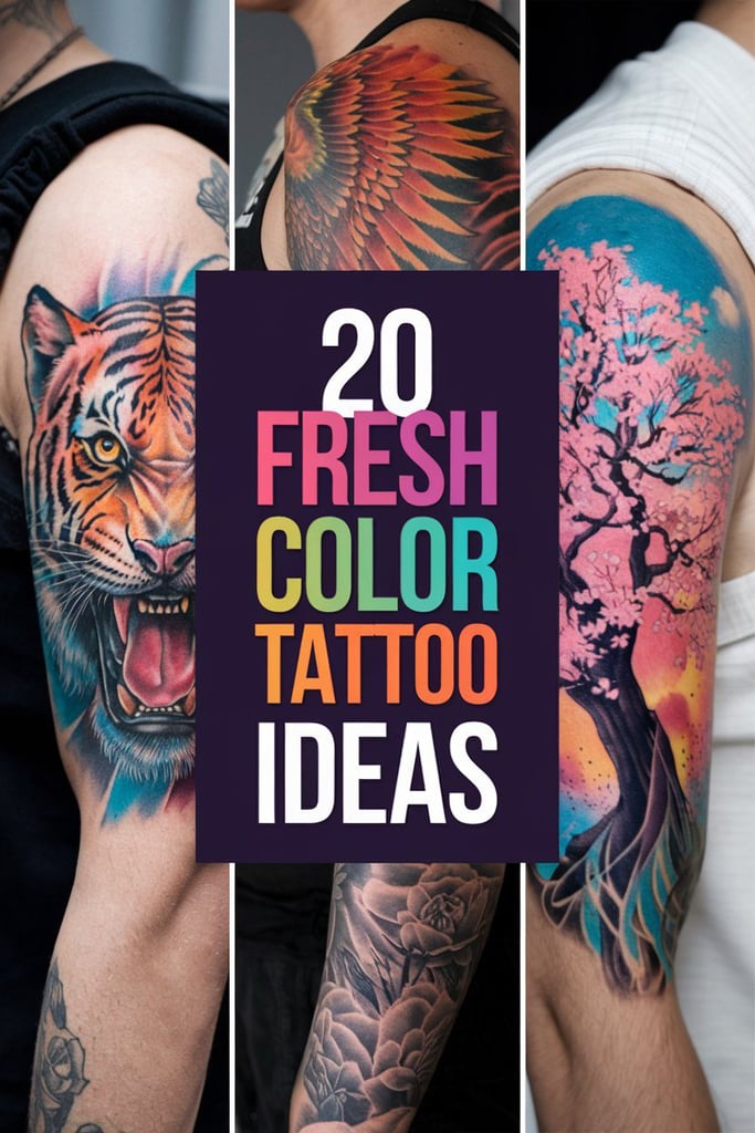 20 Fresh Color Tattoo Ideas That'll Make You Want New Ink