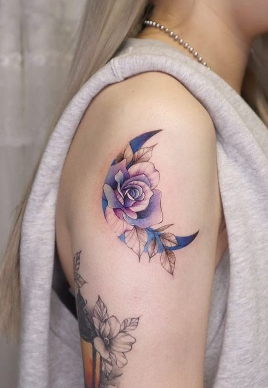 Pin by Barbara Lee on ART inspiration | Tattoos, Purple rose tattoos, Cute  hand tattoos